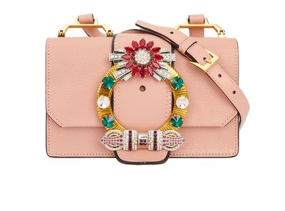 Miu Miu Madras Crystal Buckle Bag, front view